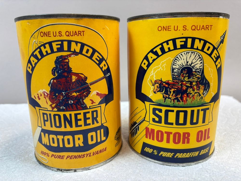 Lot 35B: Pathfinder Pioneer & Scout Quart Motor Oil Can Reproduction