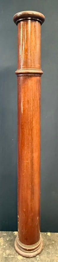 Lot 196: Antique Solid Oak 6 Foot Tall Ornate Pillar Post