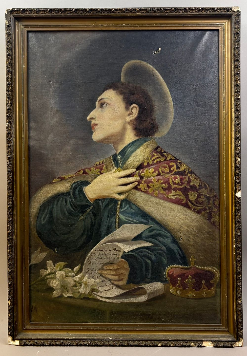 Lot 253: 19Th Century Portrait of St Casimir After Carlo Dolci
