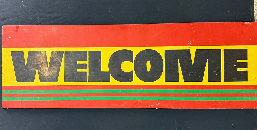 Lot 386: Welcome & Thank You Detroit Grand Prix 1980s Sign