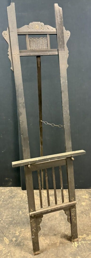 Lot 395: Antique Eastlake Victorian Era 1870s-80s Fancy Carved Easel