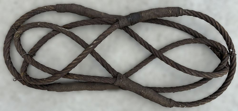 Lot 415: Antique Original Waxed Early Rope Art Store Display 42x19