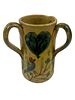 Rare Pennsylvania Lancaster? Decorated Yellow ware Yellowware Pottery Loving Cup. A Pennsylvania Image - 1