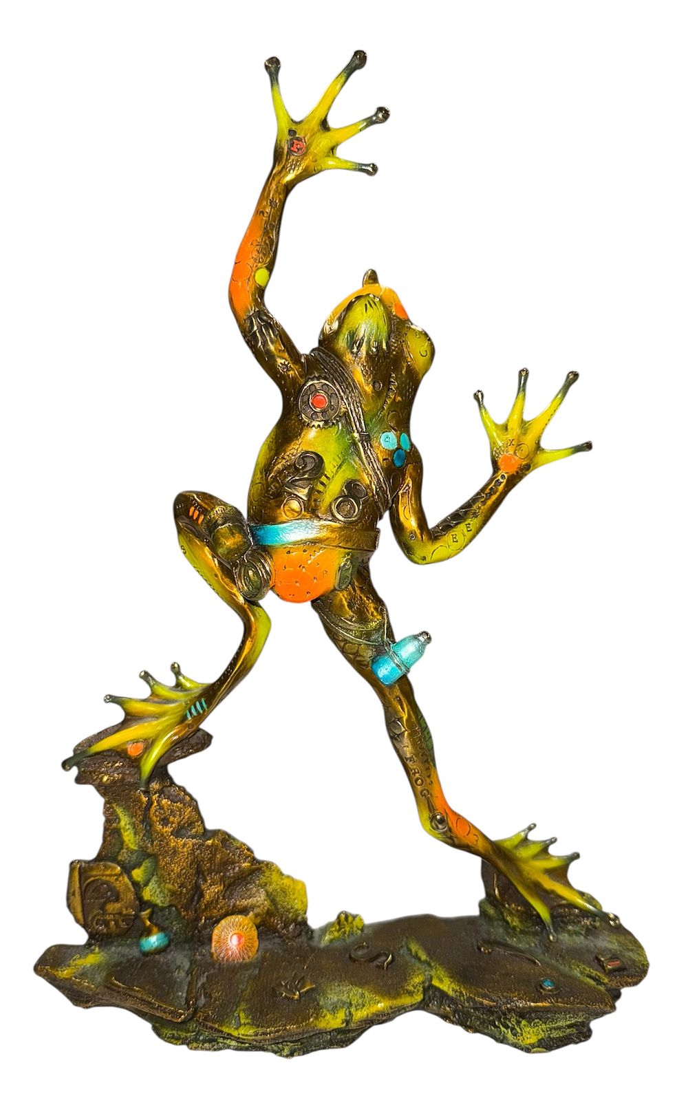 Nano Lopez Bronze tree sculpture Frog -Sticky Wall Climber-, 2006. Nano Lopez (Colombian 