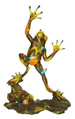 Nano Lopez Bronze tree Frog “Sticky Wall Climber”, 2006. Nano Lopez (Colombian, b.1955). 
A 