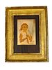 Moshe Gershuni - Moshe Gershuni (Israeli) 1936-2017) -Girl with Flute- Enamel on chamfered board. M Image - 1
