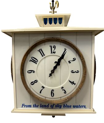 Excellent, HAMMS BEER "Dominator" c. 1950's/1960's, revolving advertising clock. Crisp colorful 