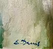 c. 1940's, southern, African American Slave Sharecropper, Oil On Canvas. Signature indecipherable. Image - 2