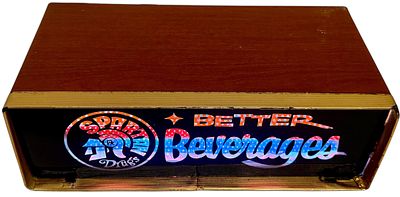 Countertop Soda Shop Motion "Spartan" Beverage Advertising Sign. A fantastic c. 1940's/1950's 