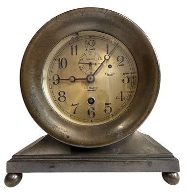 Antique C. D. Peacock Chicago Ill. Chelsea Base and Ball Ships Clock. Antique C. D. Peacock 