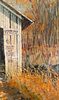 Exceptional oil on board Eric Sloane Covered Bridge Featured in his book "Return to Taos". One Image - 6