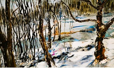 Walter Emerson, Baum, W. E. Baum, (American/Pennsylvania Dec. 14, 1884-July 12, 1956) Oil on 