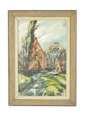 T. W. MASSEY. A 20TH CENTURY OIL ON BOARD - signed and framed. (50cm high 32cm wide )