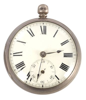 T &amp; W STRIPLING, LICHFIELD. A SILVER CASED MASSEY 1 FUSEE POCKET WATCH, the plain case 