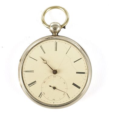 RICHARD HOWARTH, LIVERPOOL. A SILVER OPEN FACED POCKET WATCH, having an enamel dial with 