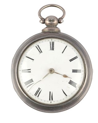T.W. CADE, NORTHALLERTON NUMBER 27941 AN EARLY VICTORIAN SILVER PAIR CASE GENTLEMANS POCKET