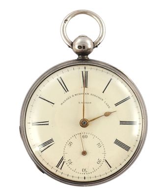 MASSEY & WINDHAM, LONDON. A SILVER OPEN FACED POCKET WATCH. MASSEY & WINDHAM, LONDON. A