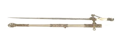 AN EARLY 20TH CENTURY AMERICAN MASONIC CEREMONIAL SWORD FOR THE KNIGHTS TEMPLAR the etched 