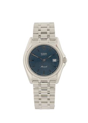 A GENTLEMAN'S VINTAGE TUDOR MONARCH STAINLESS STEEL WRISTWATCH on original bracelet, the case 