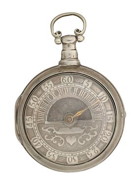 BRADSHAE &amp; RYLEY, COVENTRY. AN 18TH CENTURY SILVER PAIR CASED VERGE POCKET WATCH having a 