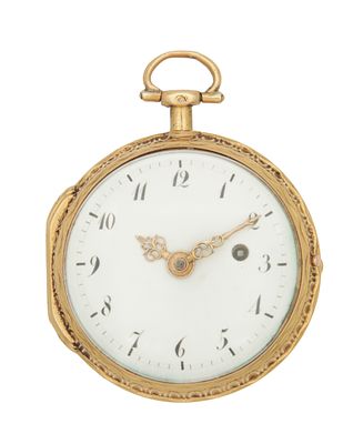 JEAN BAPTISTE FARINE, PARIS. A LOUIS XVI 18CT GOLD REPOUSE CASED VERGE POCKET WATCH enclosing 