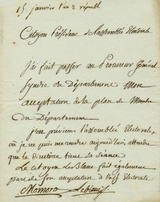 MOMORO ANTOINE-FRAN&Ccedil;OIS: (1756-1794) French Printer, Bookseller and Politician during the 