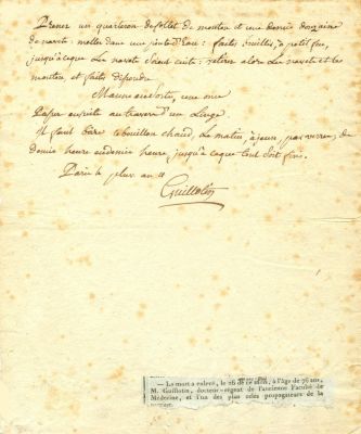 GUILLOTIN JOSEPH-IGNACE: (1738-1814) French Physician, Politician & Freemason who, in 1789 