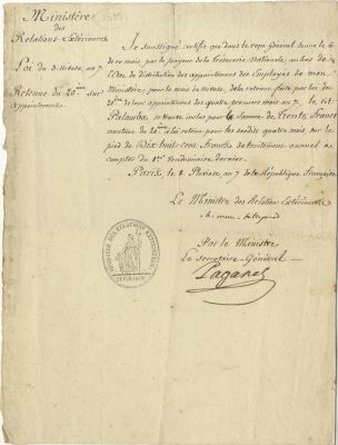 TALLEYRAND-PERIGORD CHARLES MAURICE DE: (1754-1838) French Statesman. D.S., Ch. Maur. 