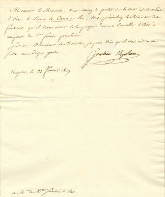 MURAT JOACHIM: (1767-1815) Marshal of France, brother-in-law of Napoleon Bonaparte. King of 