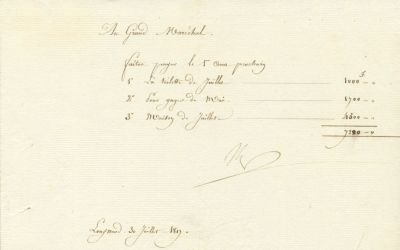 NAPOLEON I: (1769-1821) Emperor of France 1804-14, 1815. An extremely rare D.S., Nap, one page 