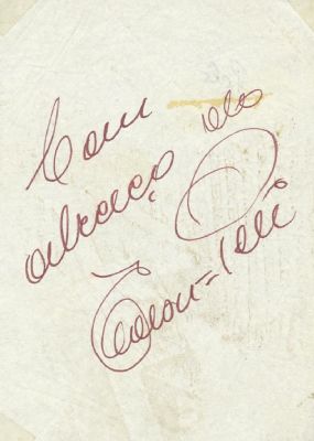 PELE: (1940- ) Brazilian Footballer. Signed clipped 3.5 x 5 piece, `With a hug from Edson = 