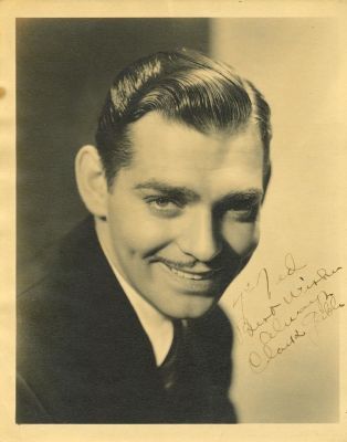 GABLE CLARK: (1901-1960) American Actor, Academy Award winner. An excellent vintage signed and 