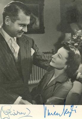 LEIGH & OLIVIER: LEIGH VIVIEN (1913-1967) English Actress & OLIVIER LAURENCE: (1907-1989) 