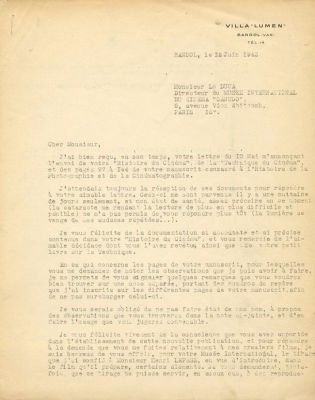 LUMIERE LOUIS: (1864-1948) French Pioneer Filmmaker, along with his brother Auguste. T.L.S. 