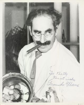 MARX GROUCHO: (1890-1977) American Film Comedian, one of the Marx Brothers. Signed and 