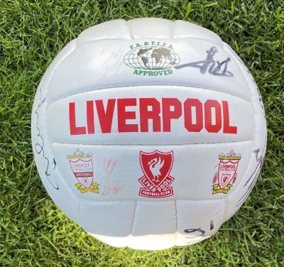 LIVERPOOL F.C.: A white FA & FIFA approved Liverpool F.C. football individually signed by 