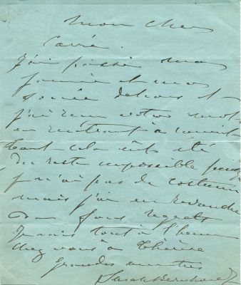 BERNHARDT SARAH: (1844-1923) French stage Actress. The most prominent actress of her time. 