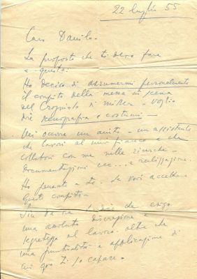 VISCONTI LUCHINO: (1906-1976) Italian theatre, opera and film Director. One of the leading 