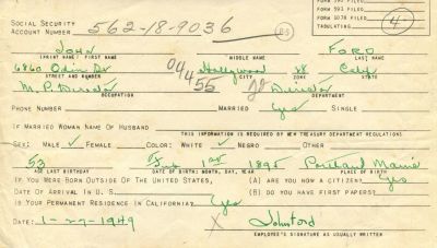 FORD JOHN: (1894-1973) Irish-American Film Director, Academy Award winner. D.S., John Ford, one 