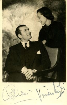 LEIGH & OLIVIER: LEIGH VIVIEN (1913-1967) English Actress & OLIVIER LAURENCE (1907-1989) 
