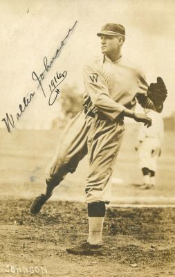 JOHNSON WALTER: (1887-1946) American baseball Player and Manager. Nicknamed ''Barney'' and 