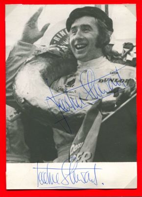 STEWART JACKIE: (1939- ) British Formula One racing Driver. Stewart won the world Driver&acute;s 