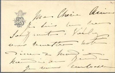 BERNHARDT SARAH: (1844-1923) French stage Actress. The most prominent actress of her time. A 