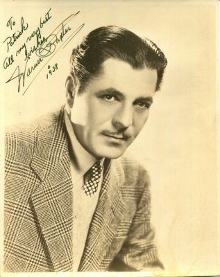 BAXTER WARNER: (1889-1951) American Actor, Academy Award winner. Vintage signed and inscribed 8 