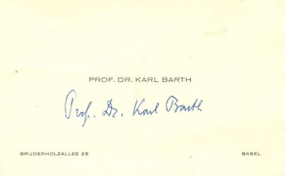 BARTH KARL: (1886-1968) Swiss Reformed Theologian, known for his commentary The Epistle to the 