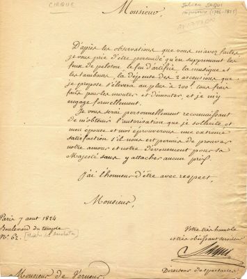 [CIRCUS]: SAQUI JULIEN (1786-1825) French impresario, husband of Madame Saqui (1786-1866) the 