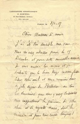 EIFFEL GUSTAVE: (1832-1923) French Civil Engineer, designer of the Eiffel Tower and the Statue 