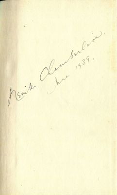 CHAMBERLAIN NEVILLE: (1869-1940) British Prime Minister 1937-40. Book signed, being a hardback 