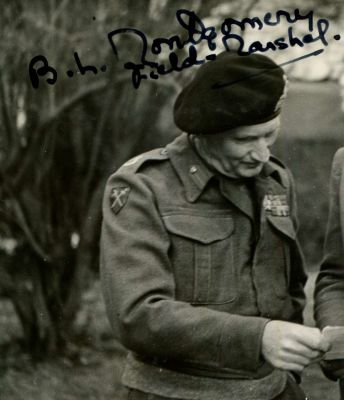 MONTGOMERY B. L.: (1887-1976) British Field Marshal of World War II. Vintage war date signed 3 