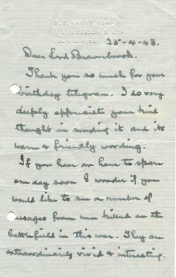 DOWDING HUGH: (1882-1970) British Air Chief Marshal, Commander of RAF Fighter Command during 